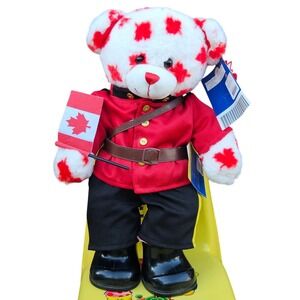 Build A Bear BAB Maple Leaf Teddy Bear Canada Plush New with‎ Tags + outfit